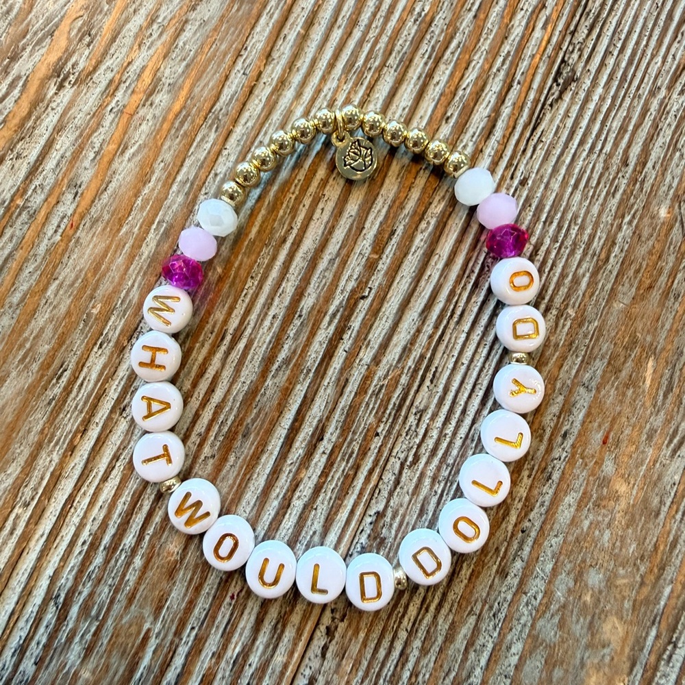 What Would Dolly Do Friendship Bracelet Gold And White Dolly Parton Nashville